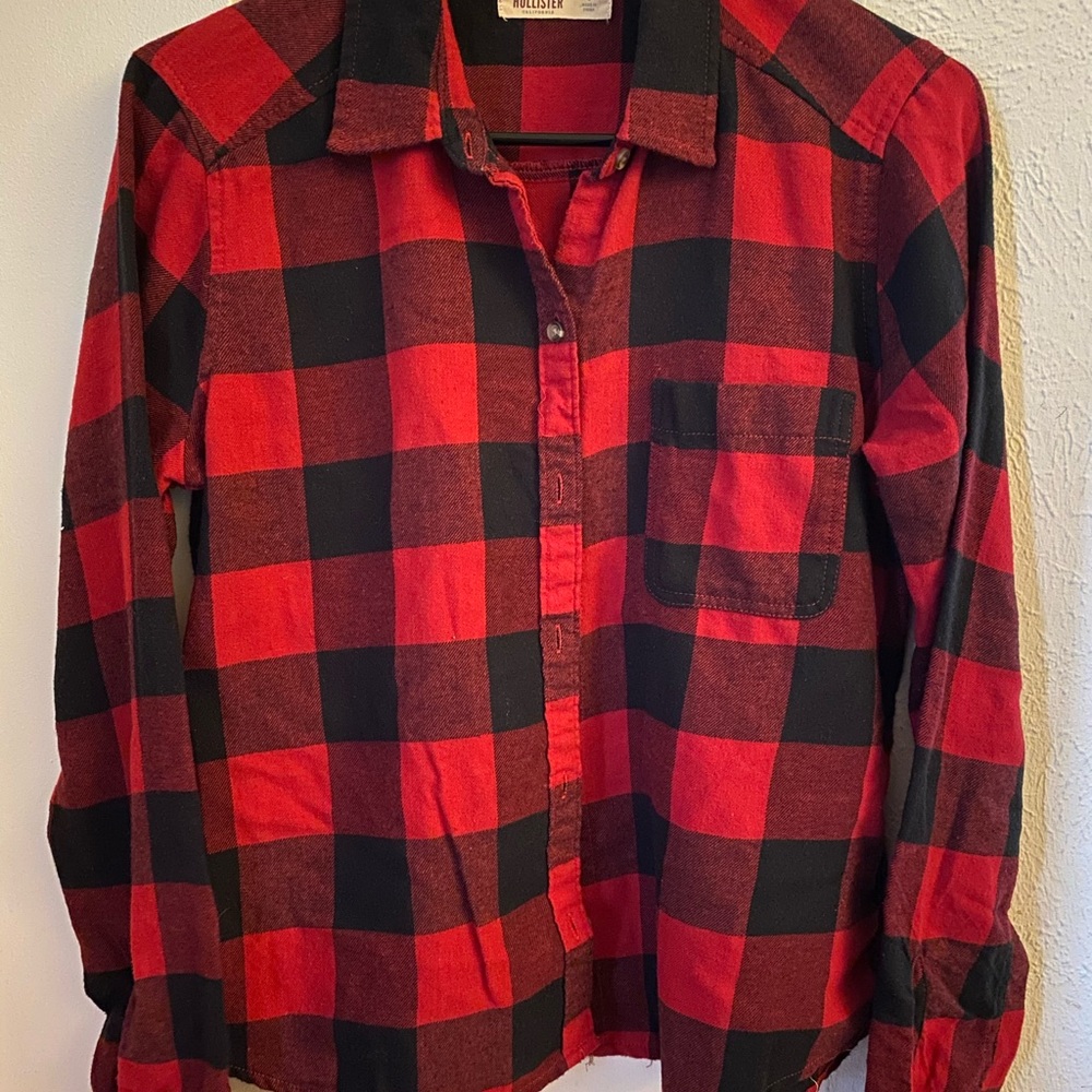 Hollister Red Plaid Shirt